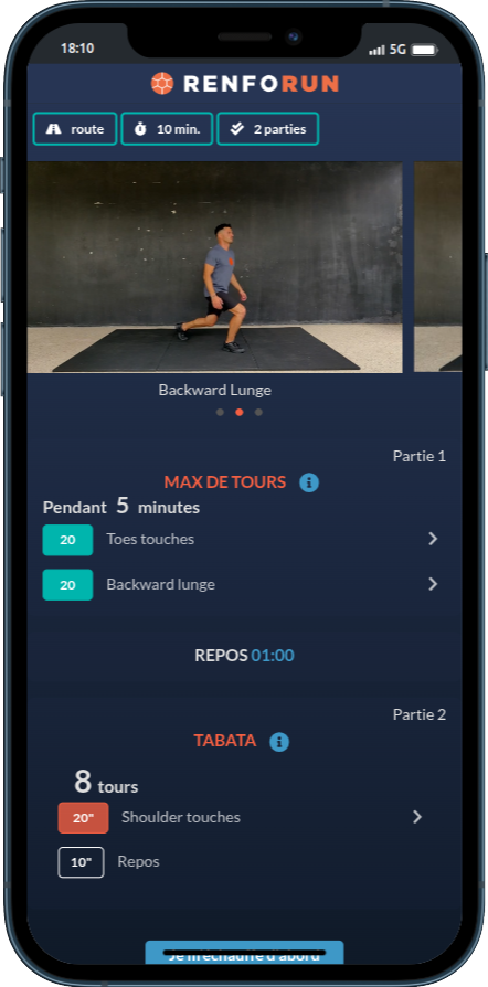 RenfoRun App Interface